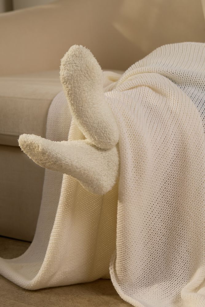 Плед Knitly, белый / Миниатюра WWW (1000)