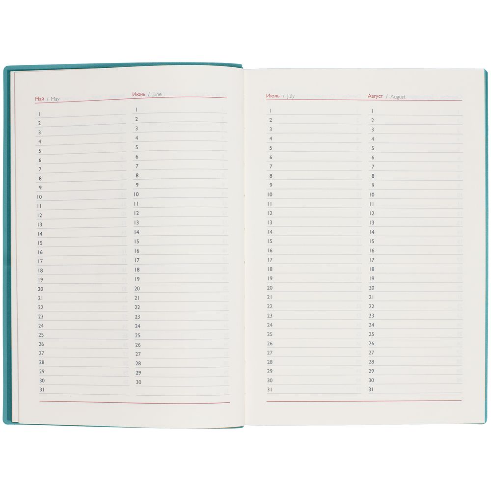 Ежедневник Martos, недатированный, бирюзовый / Миниатюра WWW (1000)