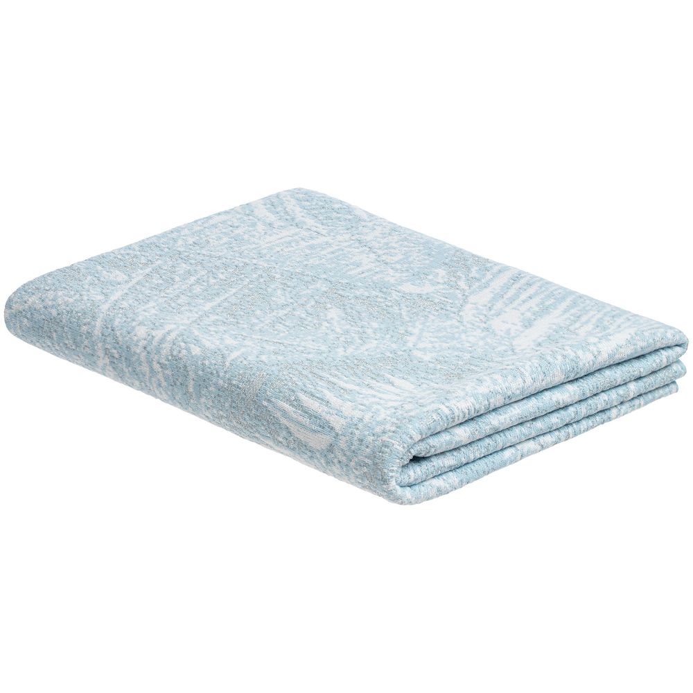 Плед Frostic, бело-голубой с люрексом / Миниатюра WWW (1000)