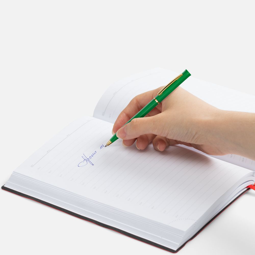 Ручка шариковая Euro Gold, зеленая / Миниатюра WWW (1000)