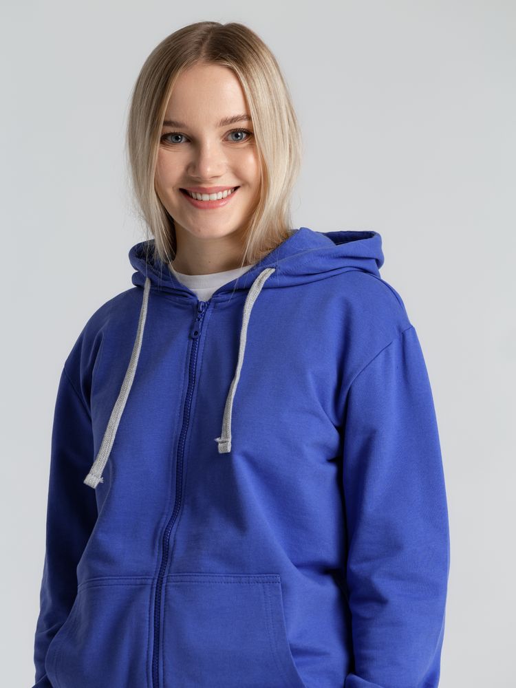 Толстовка с капюшоном на молнии Unit Siverga, ярко-синяя / Миниатюра WWW (1000)