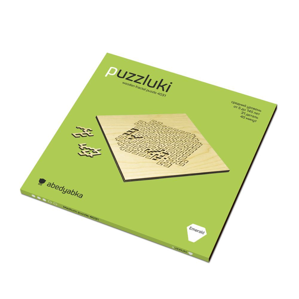 Фрактальный пазл Puzzliki Emerald Medium, 31 деталь / Миниатюра WWW (1000)