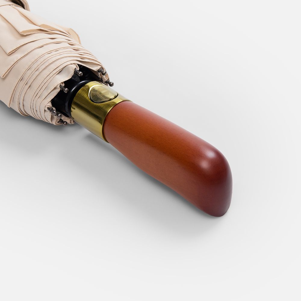 Зонт складной Cloudburst в подарочной упаковке, бежевый / Миниатюра WWW (1000)