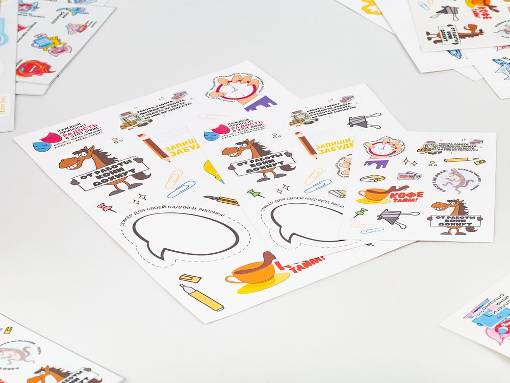 Наклейки ПВХ Sticker Pack на заказ, S / Миниатюра WWW (1000)