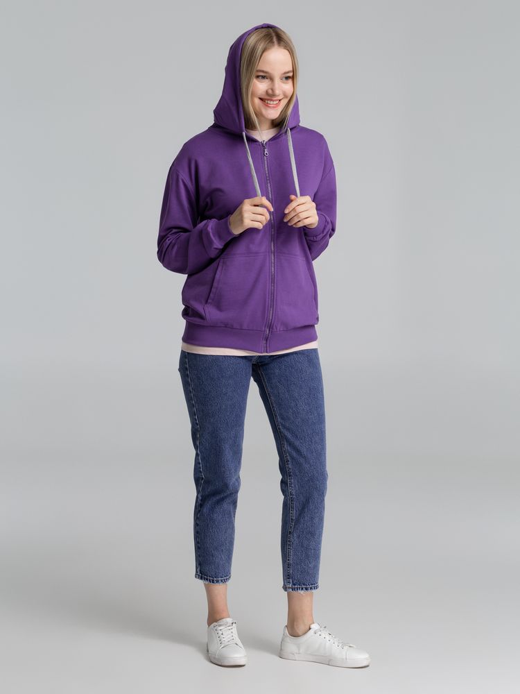 Толстовка с капюшоном на молнии Unit Siverga, фиолетовая / Миниатюра WWW (1000)