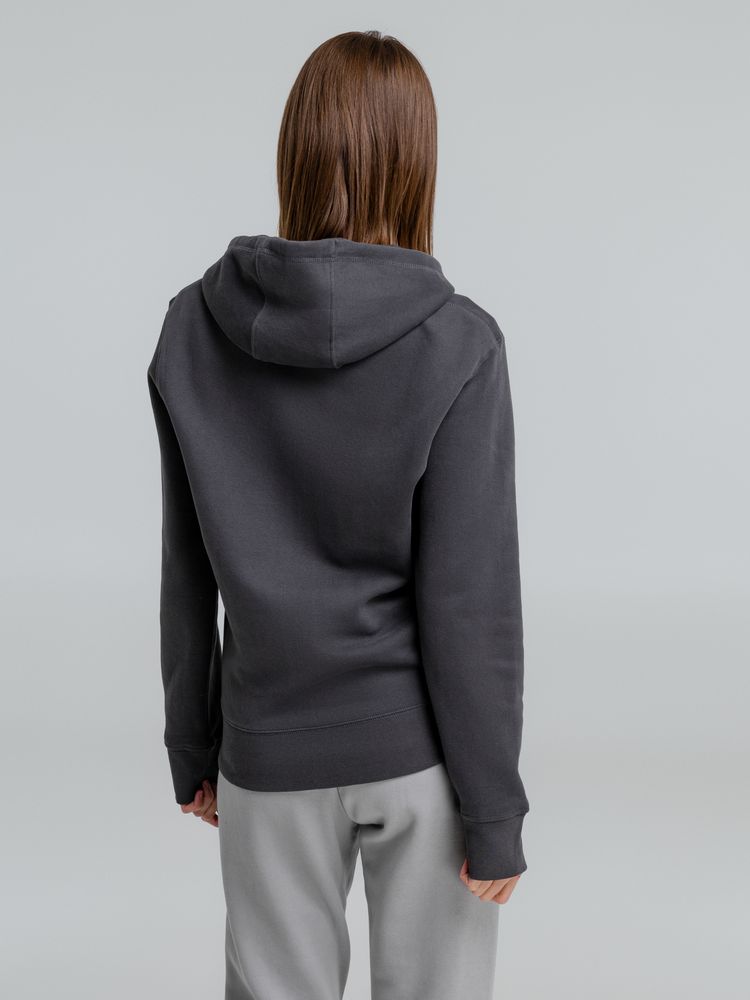 Толстовка с капюшоном на молнии унисекс King, темно-серая / Миниатюра WWW (1000)