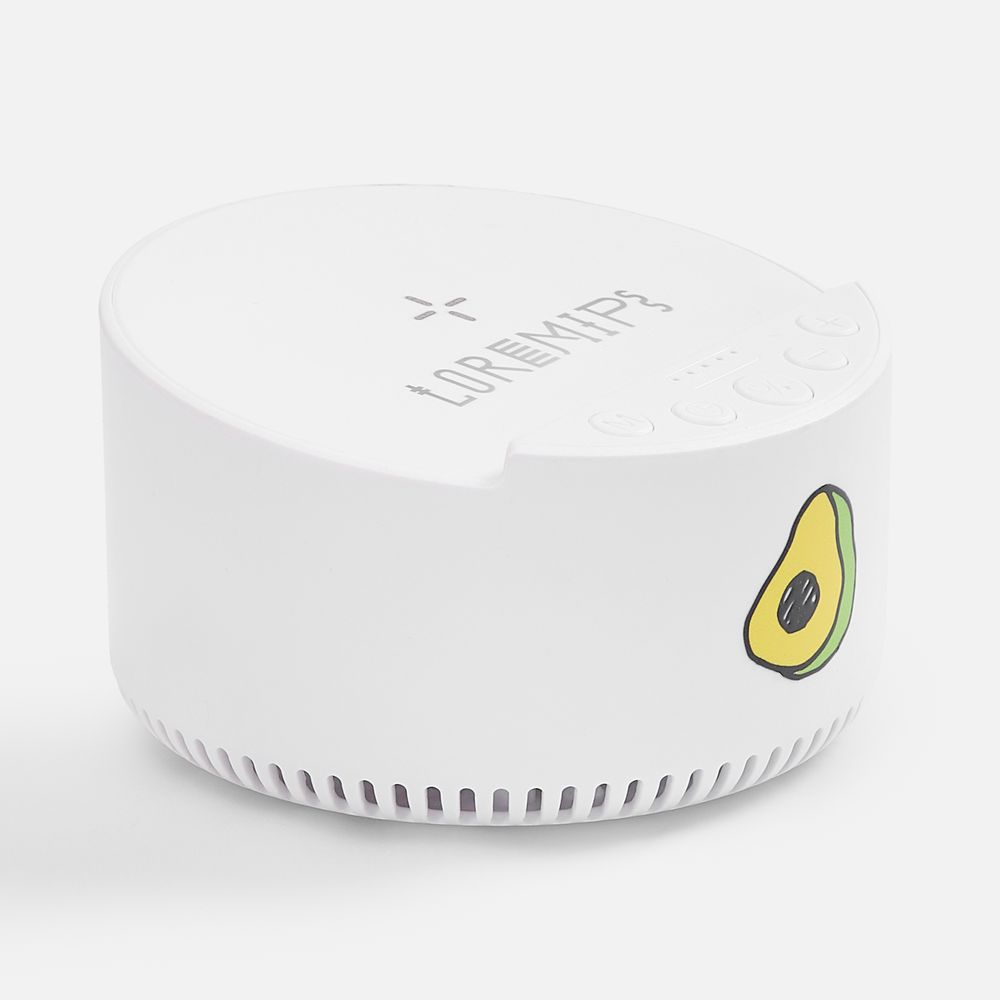 Bluetooth-колонка с беспроводной зарядкой relaxTime, белая / Миниатюра нанесения (1000)