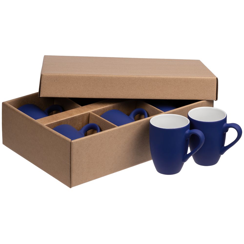 Набор кружек Good Morning c покрытием софт-тач, синий / Миниатюра WWW (1000)