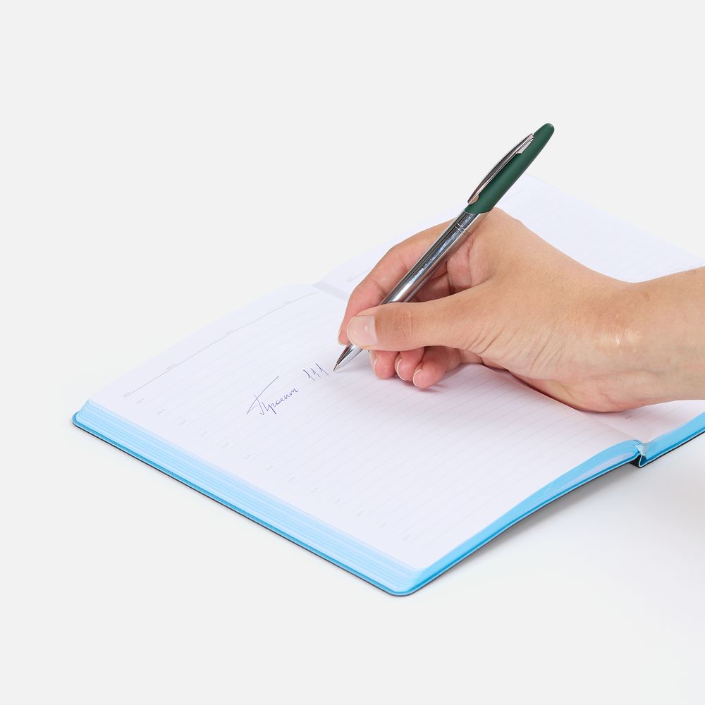 Ручка шариковая Dagger Soft Touch, зеленая / Миниатюра WWW (1000)