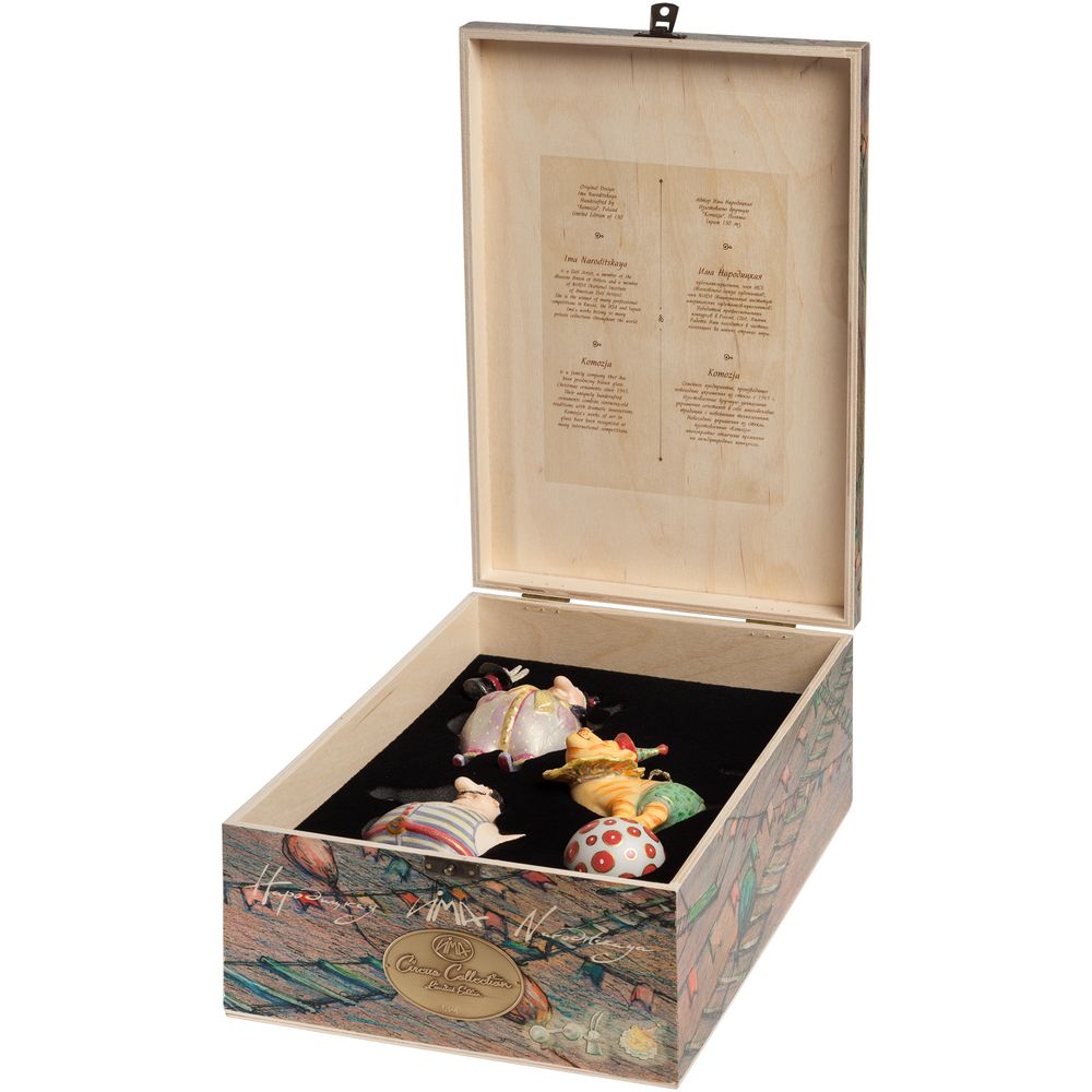 Набор из 3 елочных игрушек Circus Collection: фокусник, силач и лев / Миниатюра WWW (1000)