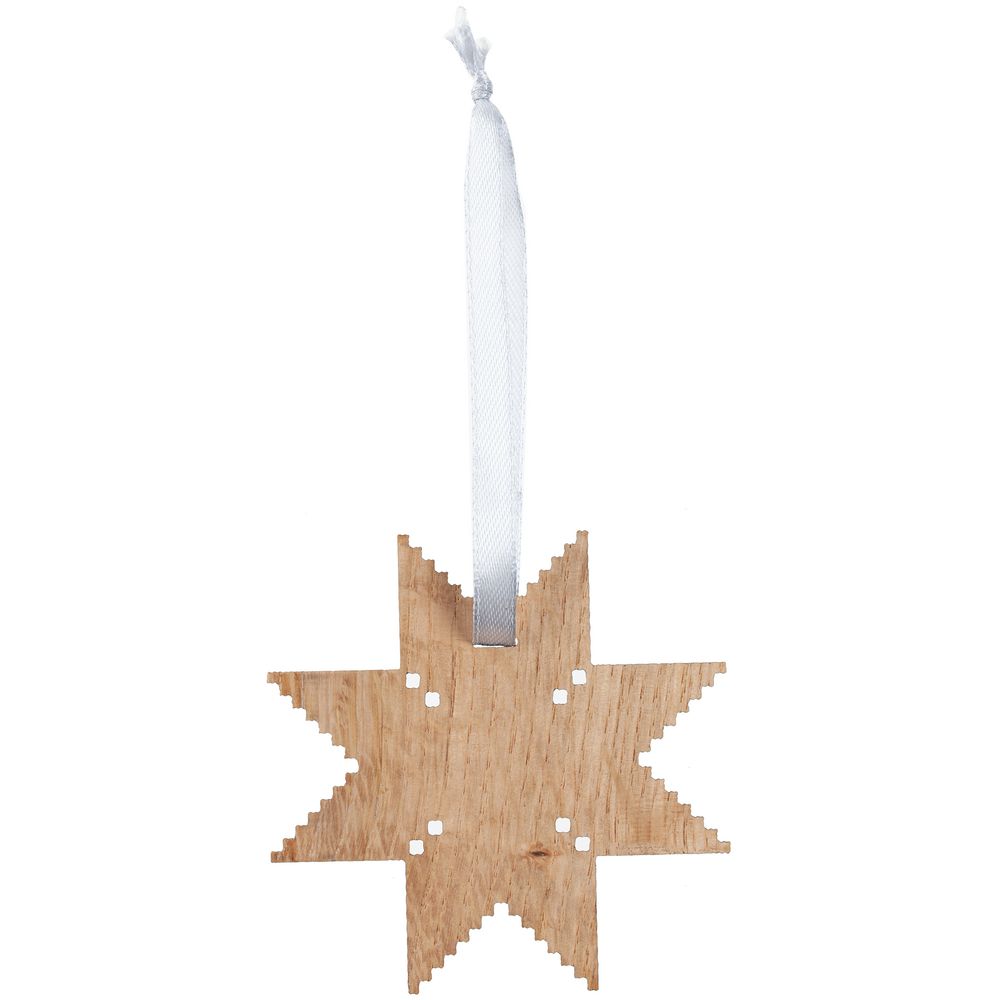 Деревянная подвеска Carving Oak, в форме снежинки / Миниатюра WWW (1000)