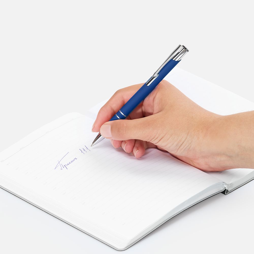 Ручка шариковая Keskus Soft Touch, ярко-синяя / Миниатюра WWW (1000)