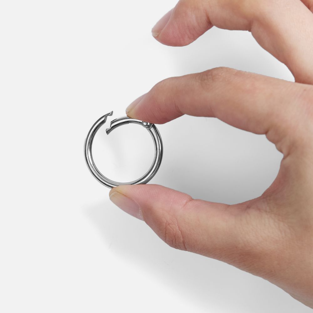 Карабин-кольцо Claus, L, серебристый / Миниатюра WWW (1000)