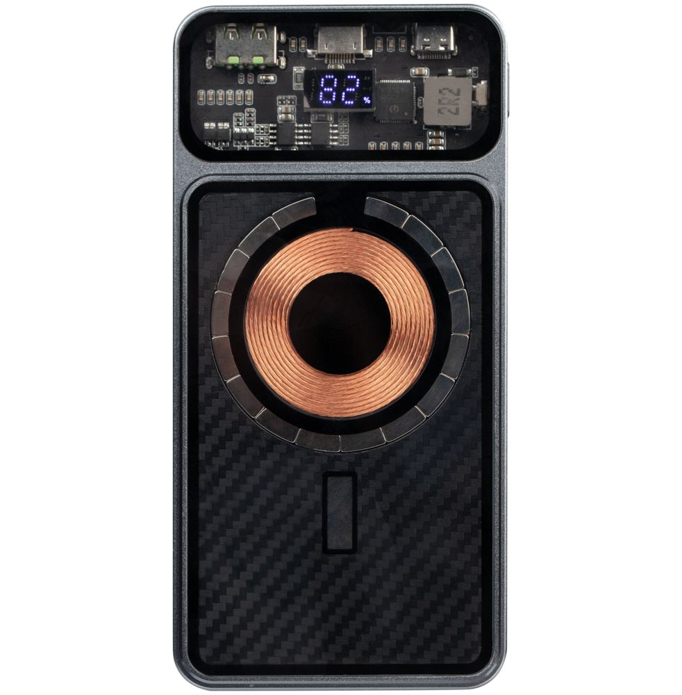 Магнитный беспроводной аккумулятор Cooper Prime 10000 мАч, темно-серый / Миниатюра WWW (1000)