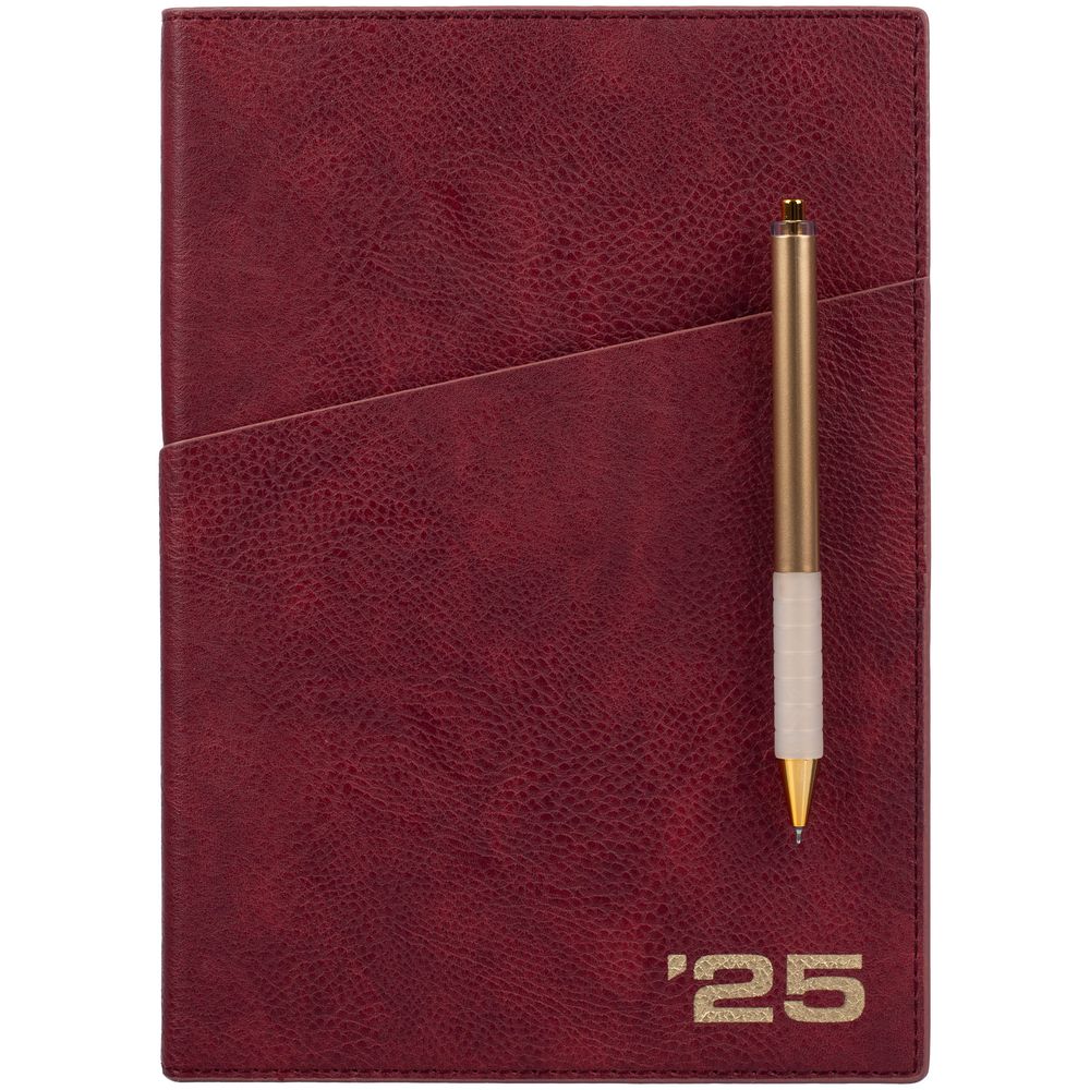 Ежедневник Ronda, датированный, бордовый / Миниатюра WWW (1000)
