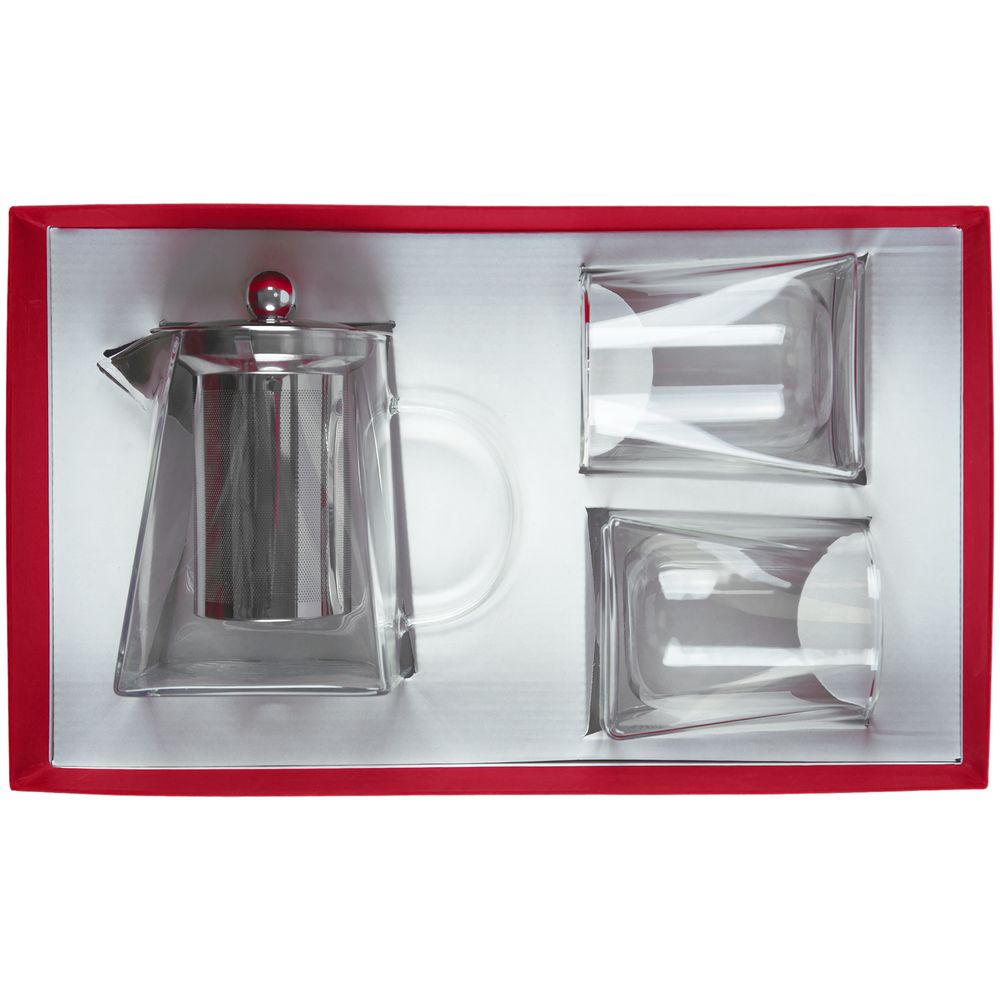 Чайный набор Quadroni в красной коробке / Миниатюра WWW (1000)