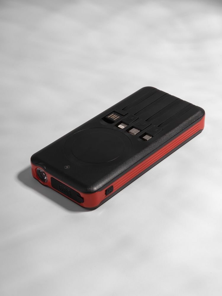 Аккумулятор с беспроводной зарядкой Holiday Maker Wireless, 10000 мАч, красный / Миниатюра WWW (1000)