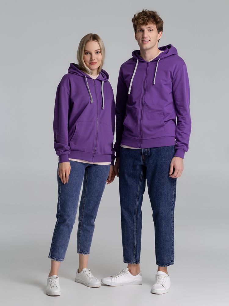 Толстовка с капюшоном на молнии Unit Siverga, фиолетовая / Миниатюра WWW (1000)