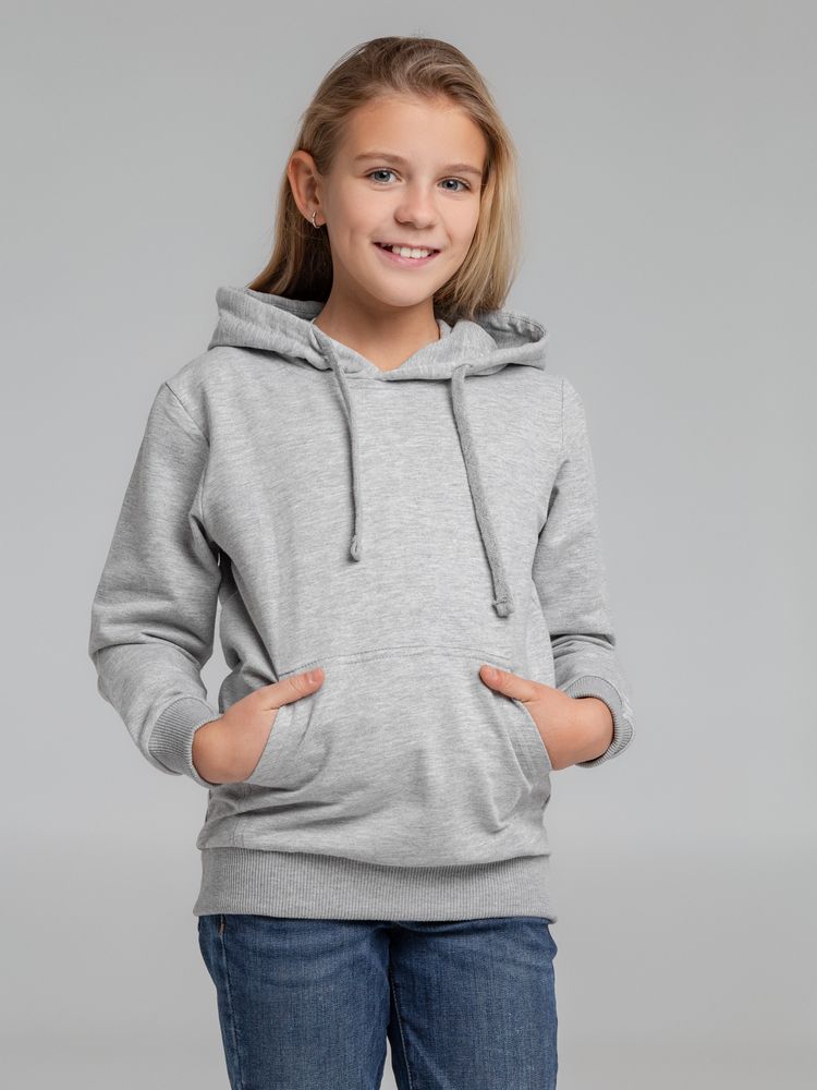 Толстовка с капюшоном детская Kirenga Kids, серый меланж / Миниатюра WWW (1000)