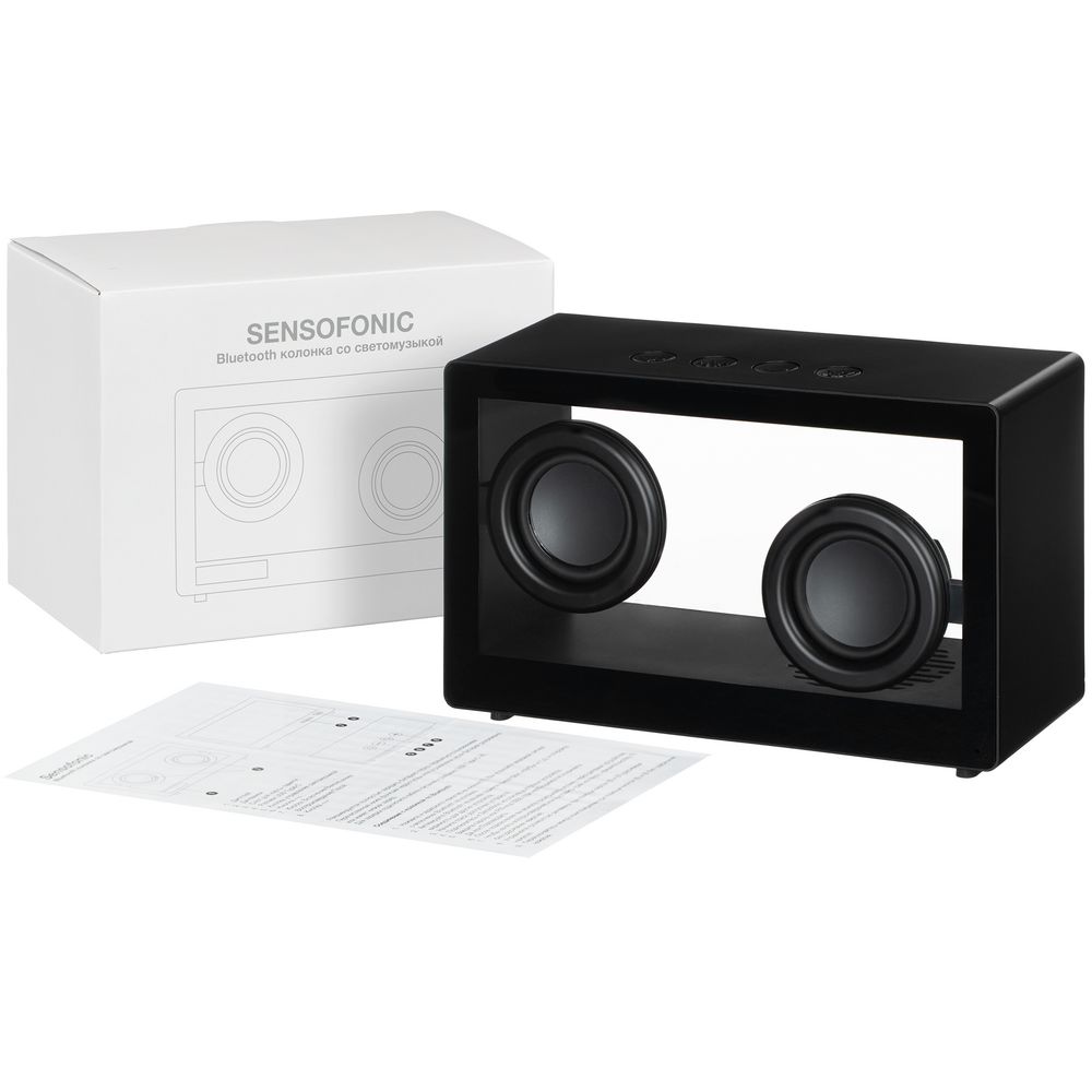 Bluetooth-колонка со светомузыкой Sensofonic, черная / Миниатюра WWW (1000)