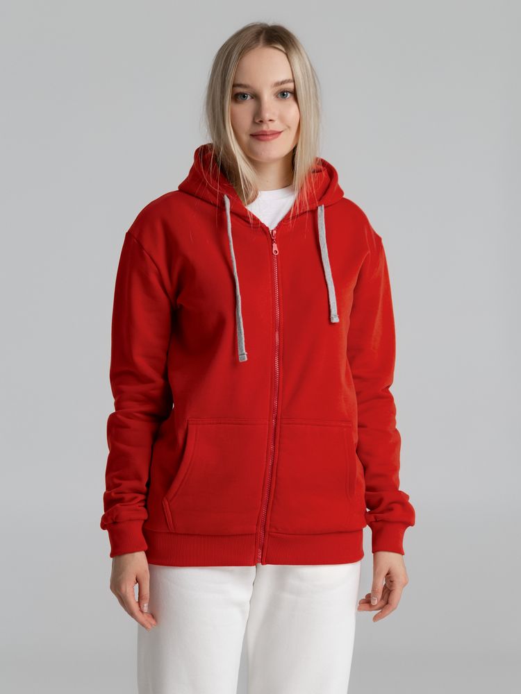Толстовка на молнии с капюшоном Unit Siverga Heavy, красная / Миниатюра WWW (1000)