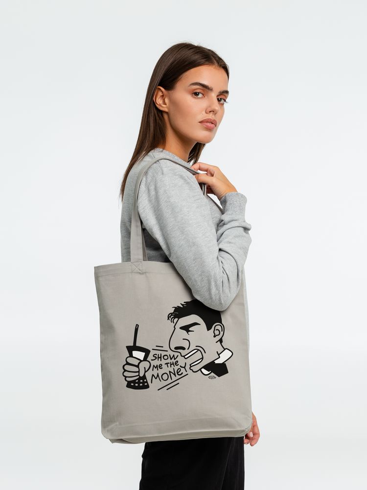 Холщовая сумка Show Me The Money, серая / Миниатюра WWW (1000)