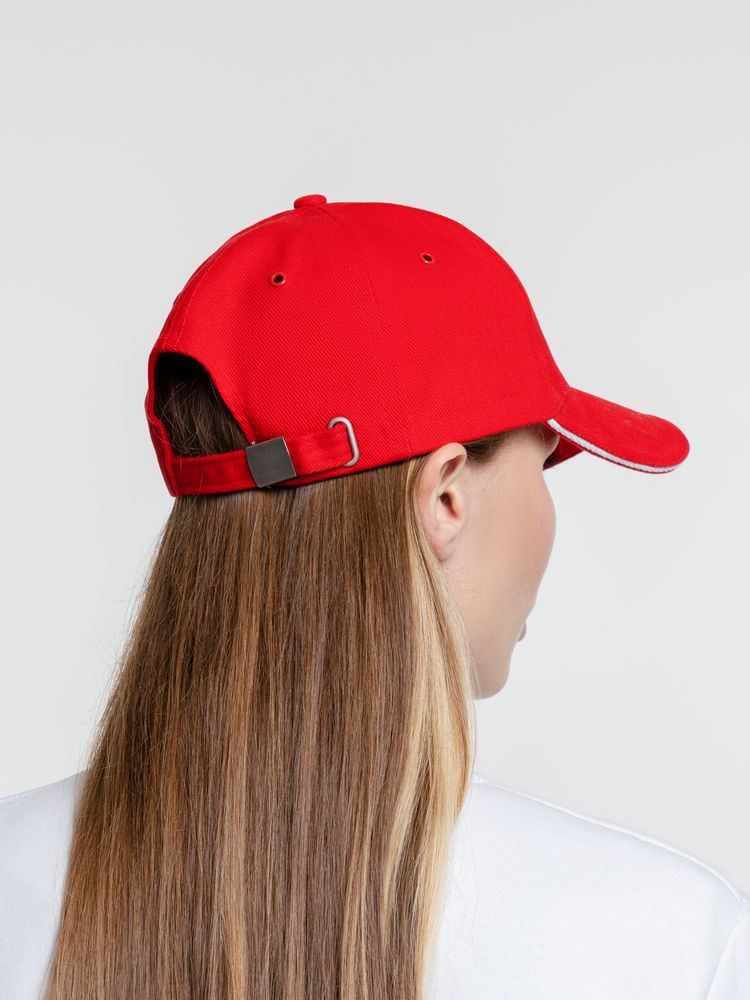 Бейсболка Generic, красная с белым кантом / Миниатюра WWW (1000)