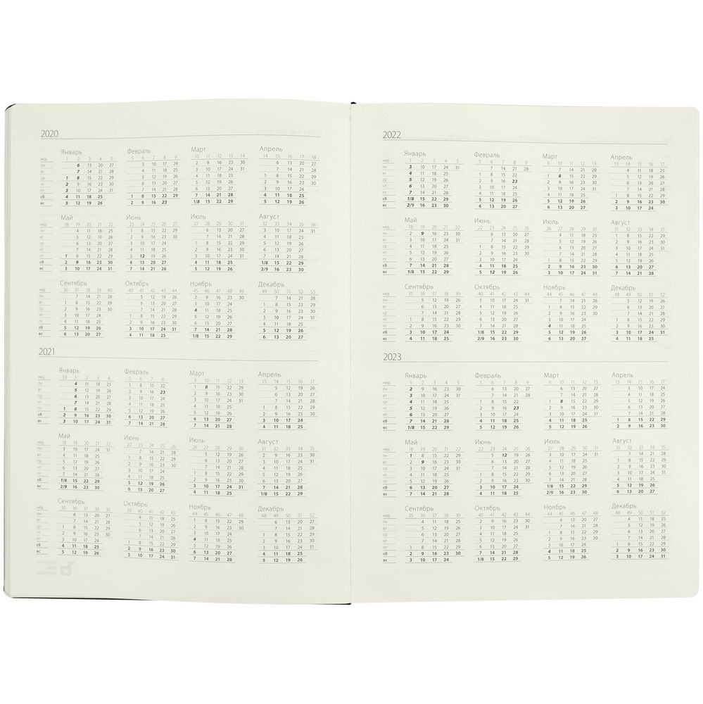 Ежедневник Grand Nebraska, недатированный, черный / Миниатюра WWW (1000)