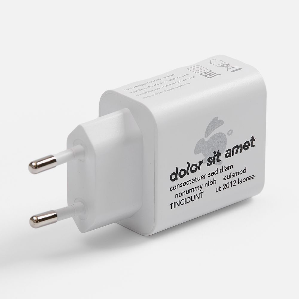 Станция беспроводной зарядки с часами и подсветкой GlobeBee, белая / Миниатюра нанесения (1000)