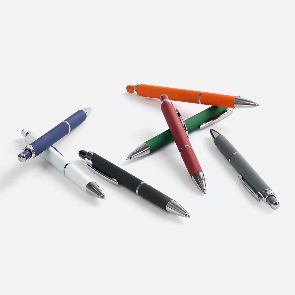 Ручка шариковая Chromos Soft Touch, зеленая / Миниатюра WWW (1000)