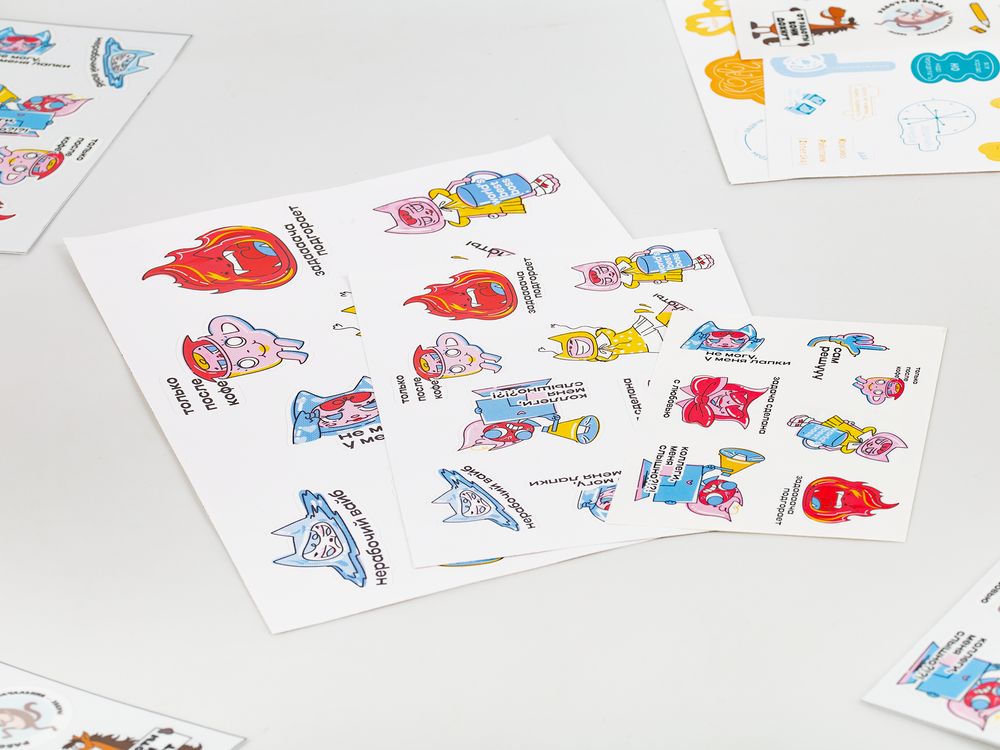 Наклейки ПВХ Sticker Pack на заказ, S / Миниатюра WWW (1000)