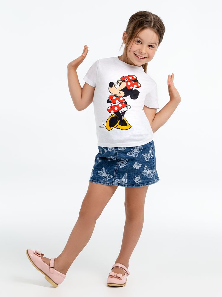 Футболка детская «Минни Маус. Jolly Girl», белая / Миниатюра WWW (1000)