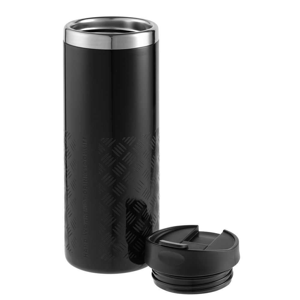 Термостакан Hard Work Black, черный, ver. 2 / Миниатюра WWW (1000)