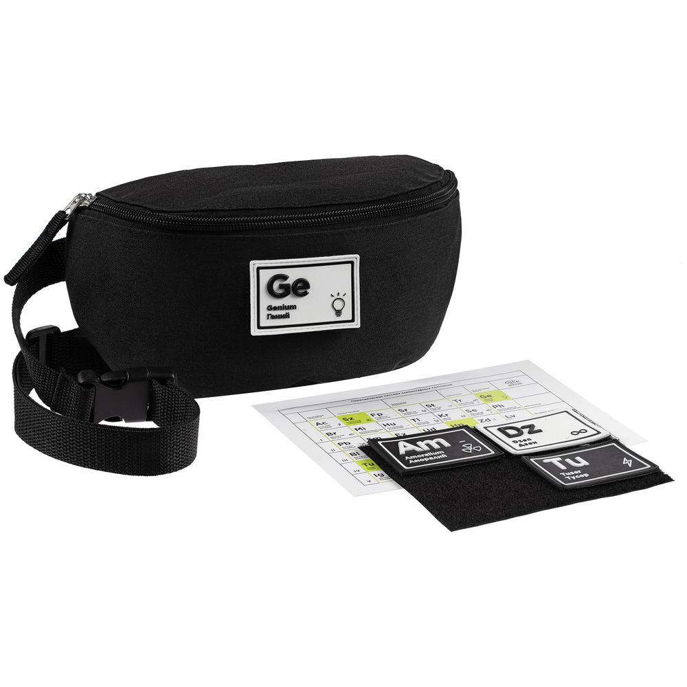 Поясная сумка с патчами «Химия состояний», черная / Миниатюра WWW (1000)