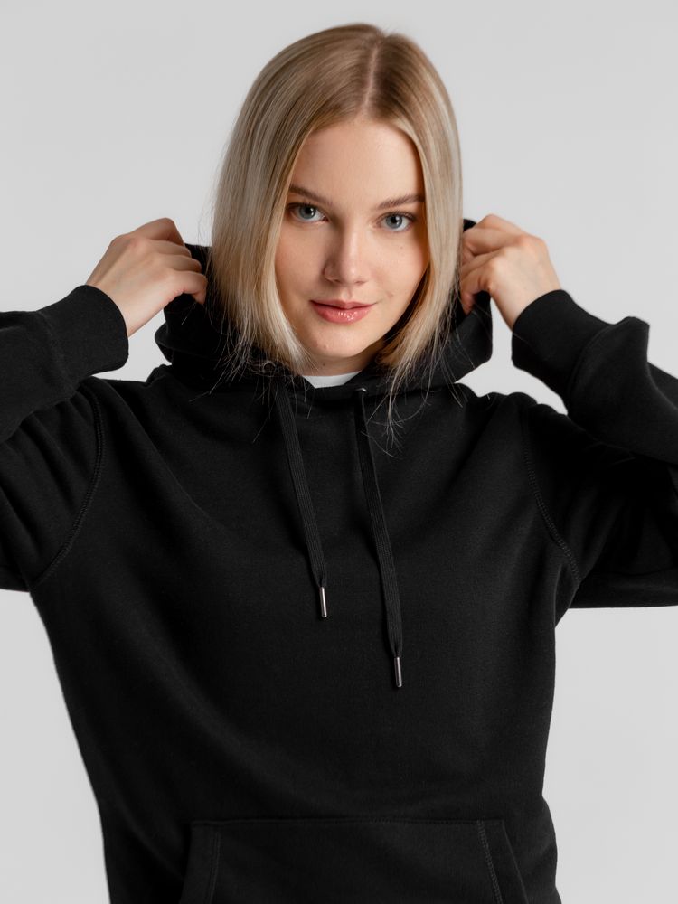 Толстовка с капюшоном унисекс King, черная / Миниатюра WWW (1000)