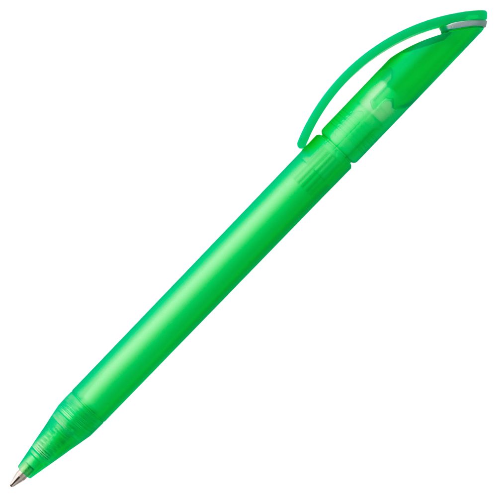 Ручка шариковая Prodir DS3 TFF Ring, светло-зеленая с серым / Миниатюра WWW (1000)