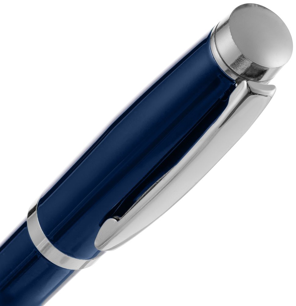 Ручка шариковая Letra Chrome, глянцевая, темно-синяя / Миниатюра WWW (1000)