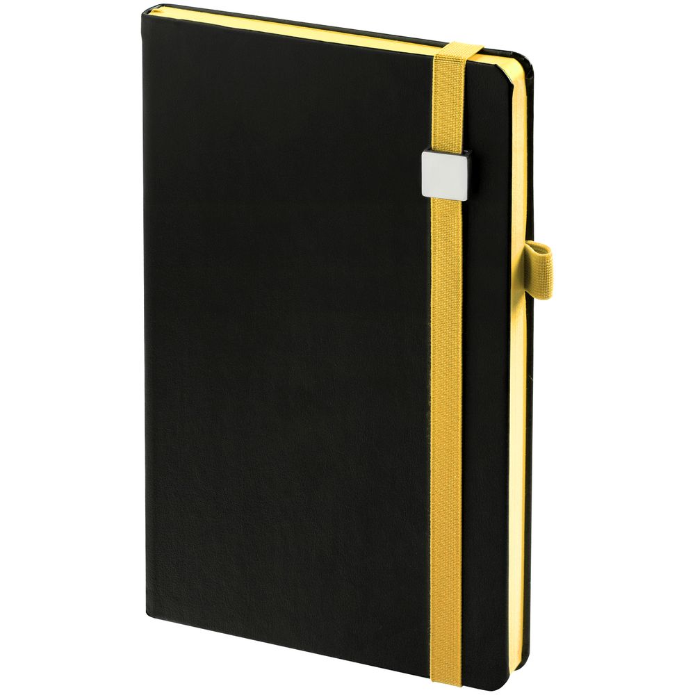 Ежедневник Ton Metal, недатированный, черный с желтым / Миниатюра WWW (1000)