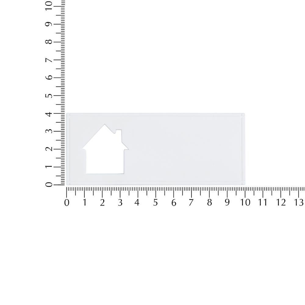 Лейбл из ПВХ с вырезом «Дом», белый / Миниатюра WWW (1000)