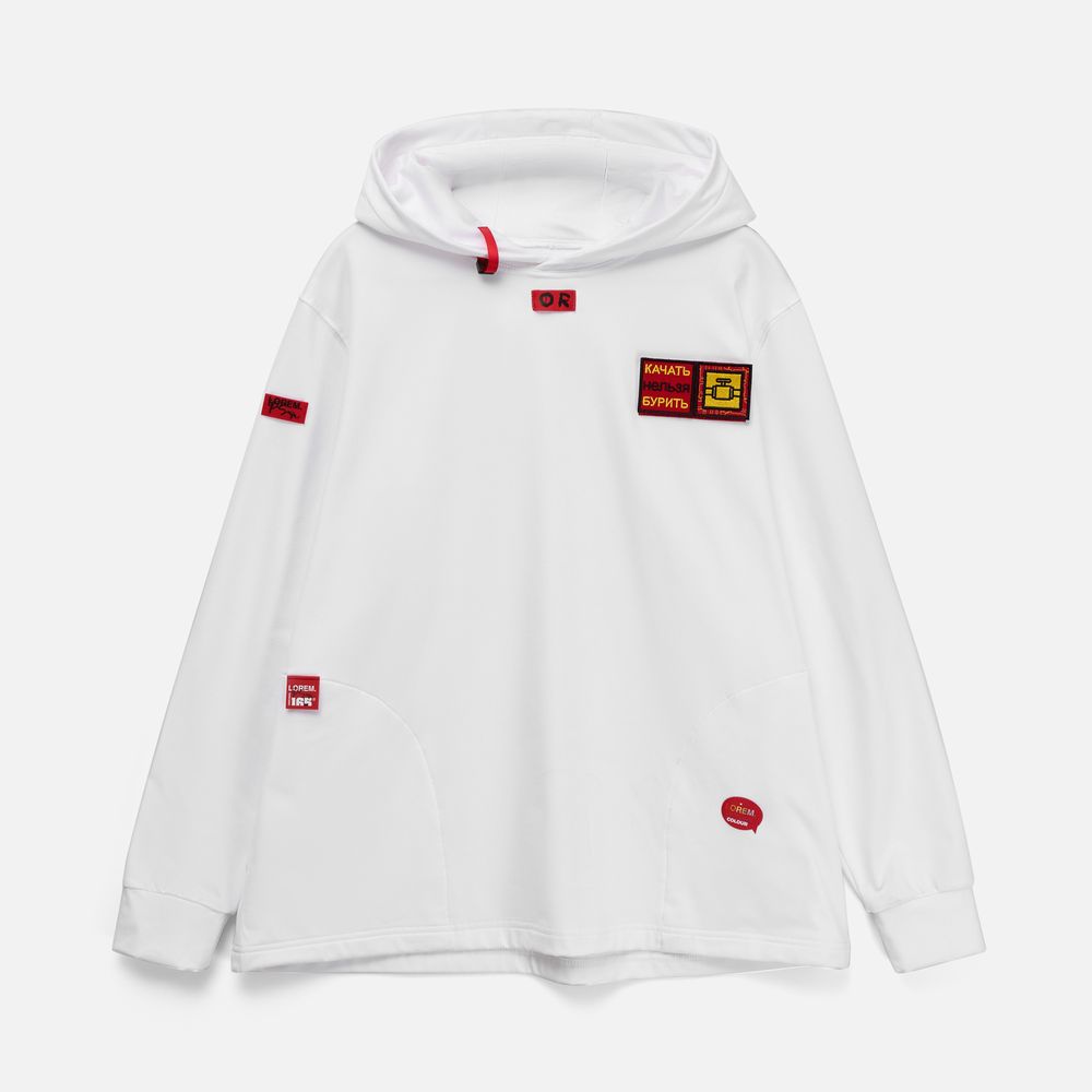 Наклейка тканевая Lunga Bubble, M, красная / Миниатюра нанесения (1000)