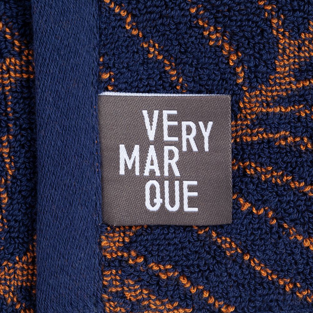 Полотенце In Leaf, малое, синее с горчичным / Миниатюра WWW (1000)