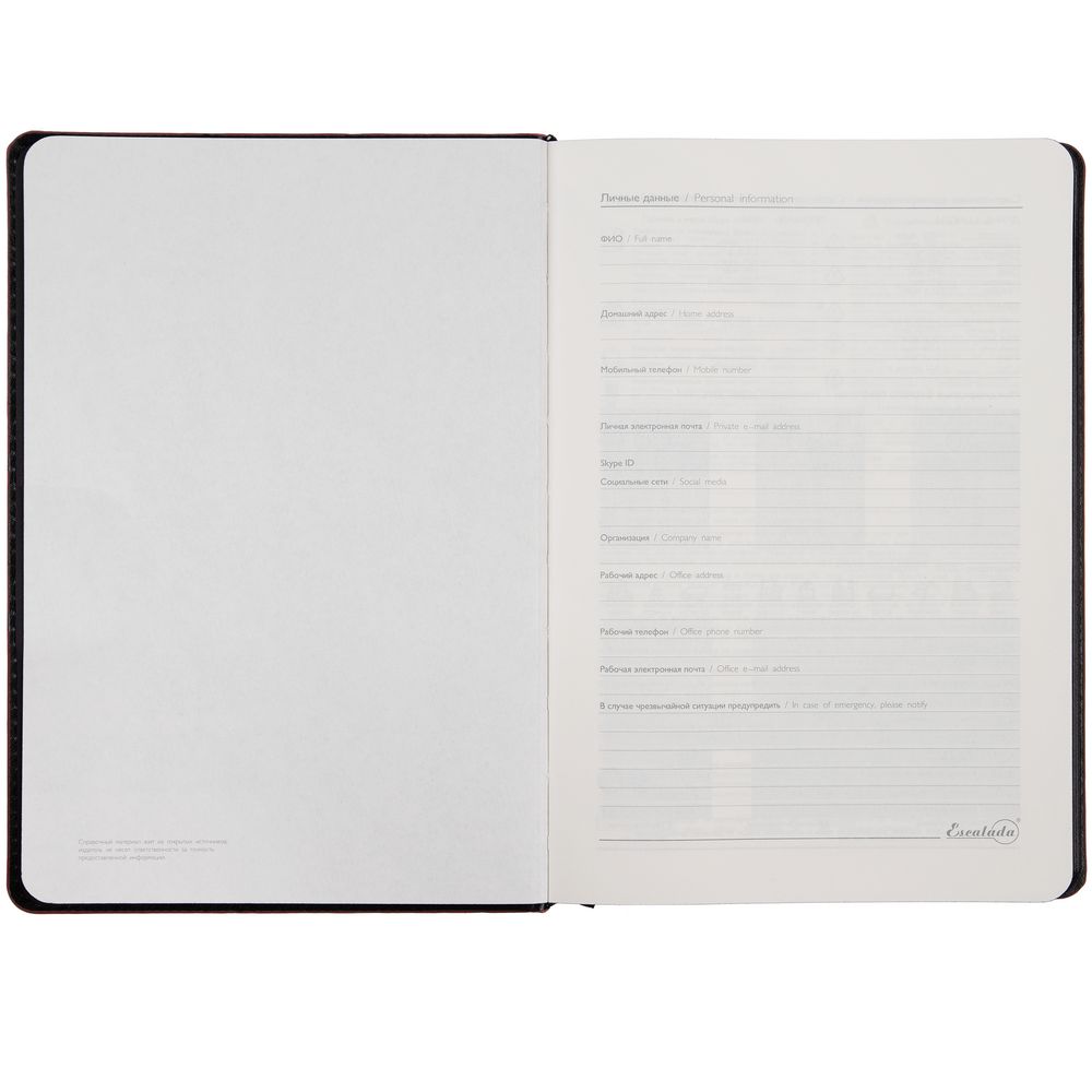 Ежедневник Alanis, недатированный, черный c синим / Миниатюра WWW (1000)