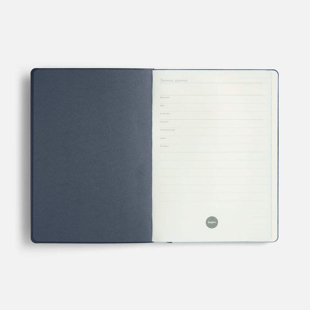 Ежедневник Doppio, недатированный, синий / Миниатюра WWW (1000)