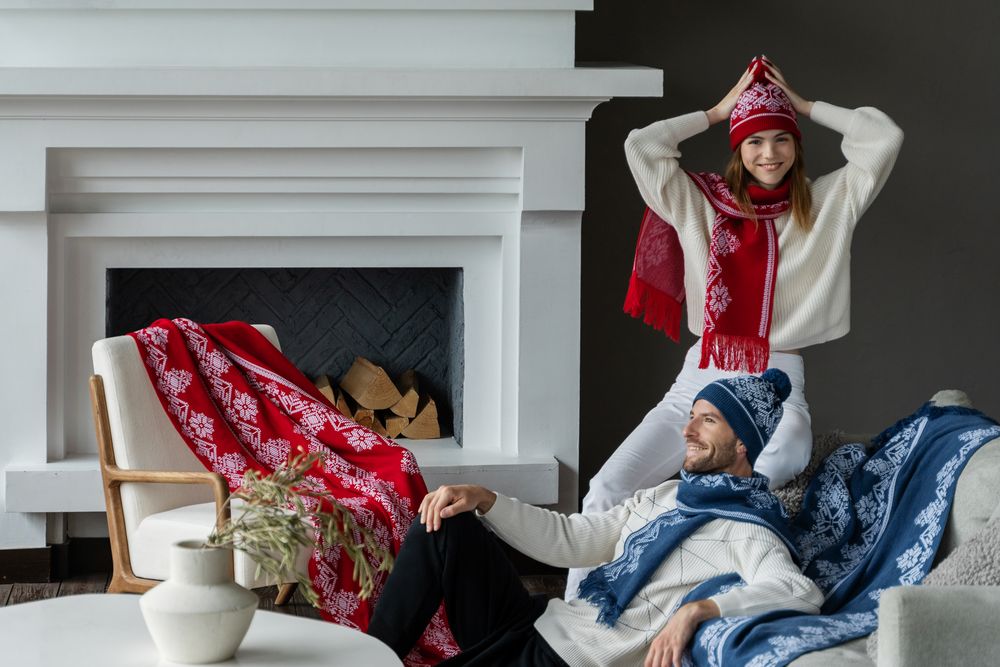 Плед Onego, синий (джинс) / Миниатюра WWW (1000)