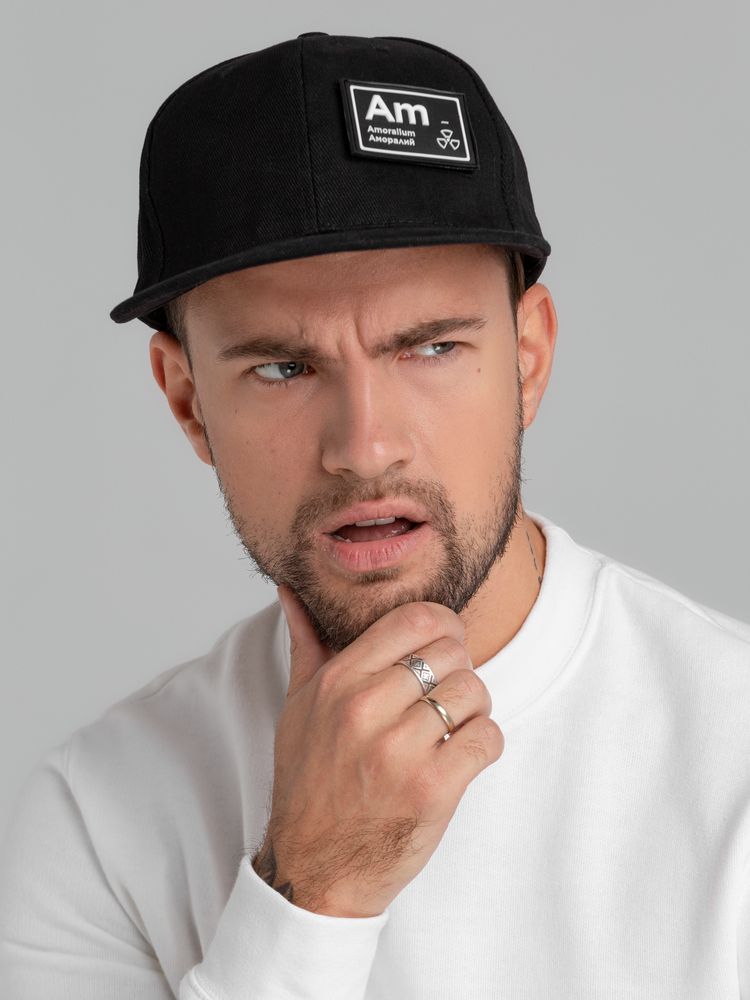 Бейсболка с патчами «Химия состояний», черная / Миниатюра WWW (1000)