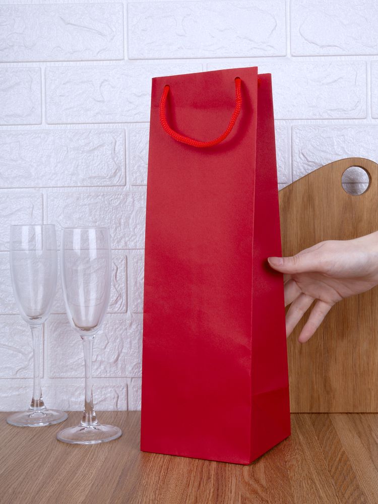 Пакет под бутылку Vindemia, красный / Миниатюра WWW (1000)