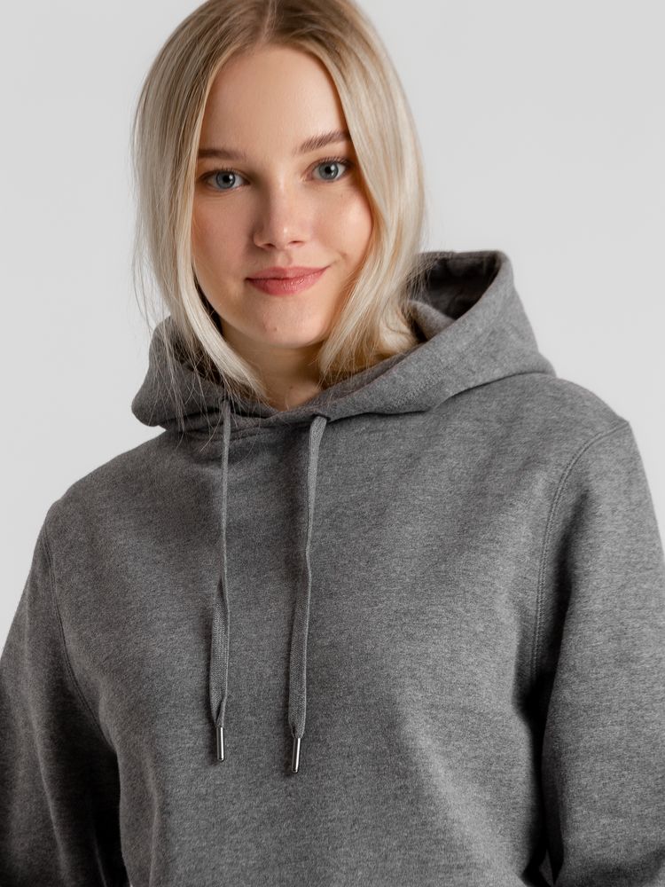 Толстовка с капюшоном унисекс King, темно-серый меланж / Миниатюра WWW (1000)