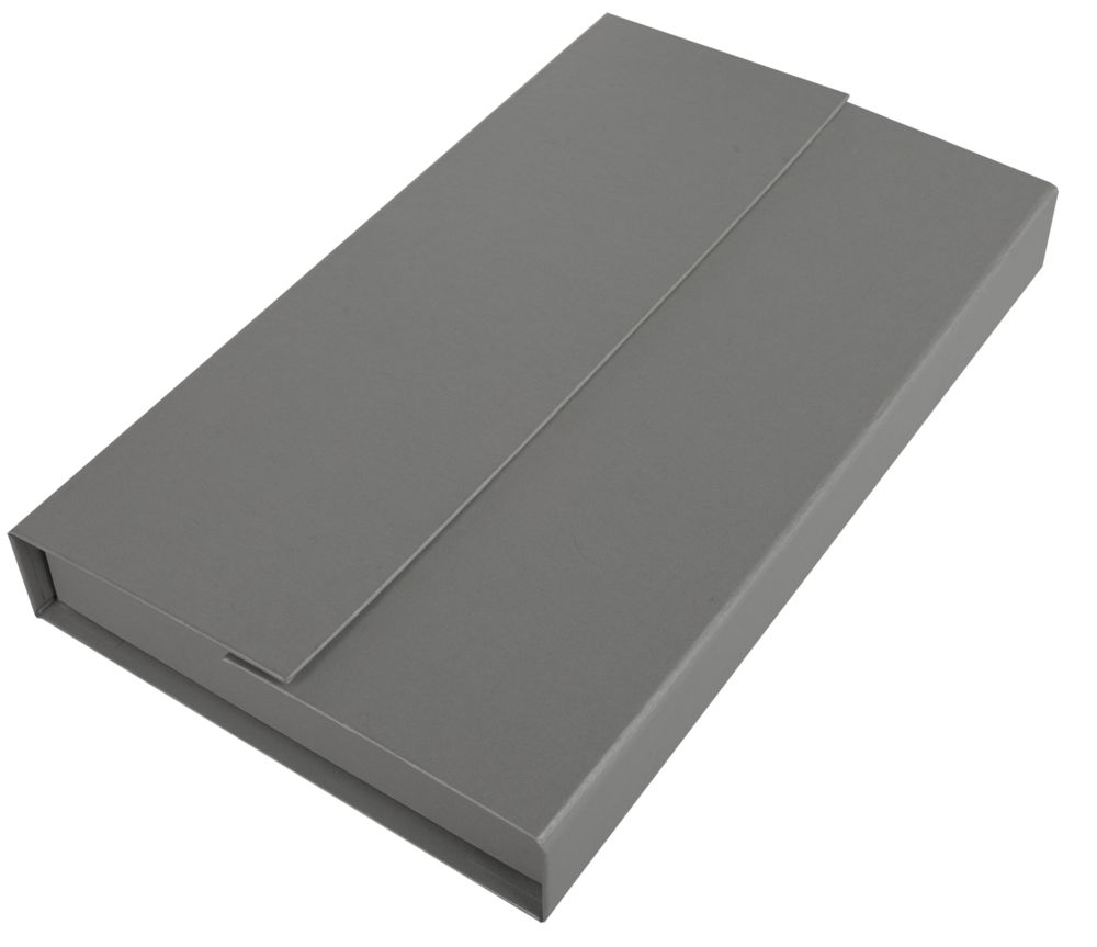 Коробка Three Part под ежедневник, флешку и ручку, серебристая / Миниатюра WWW (1000)