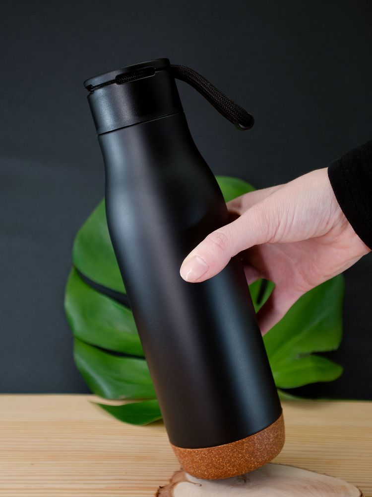 Термобутылка Steady, черная / Миниатюра WWW (1000)