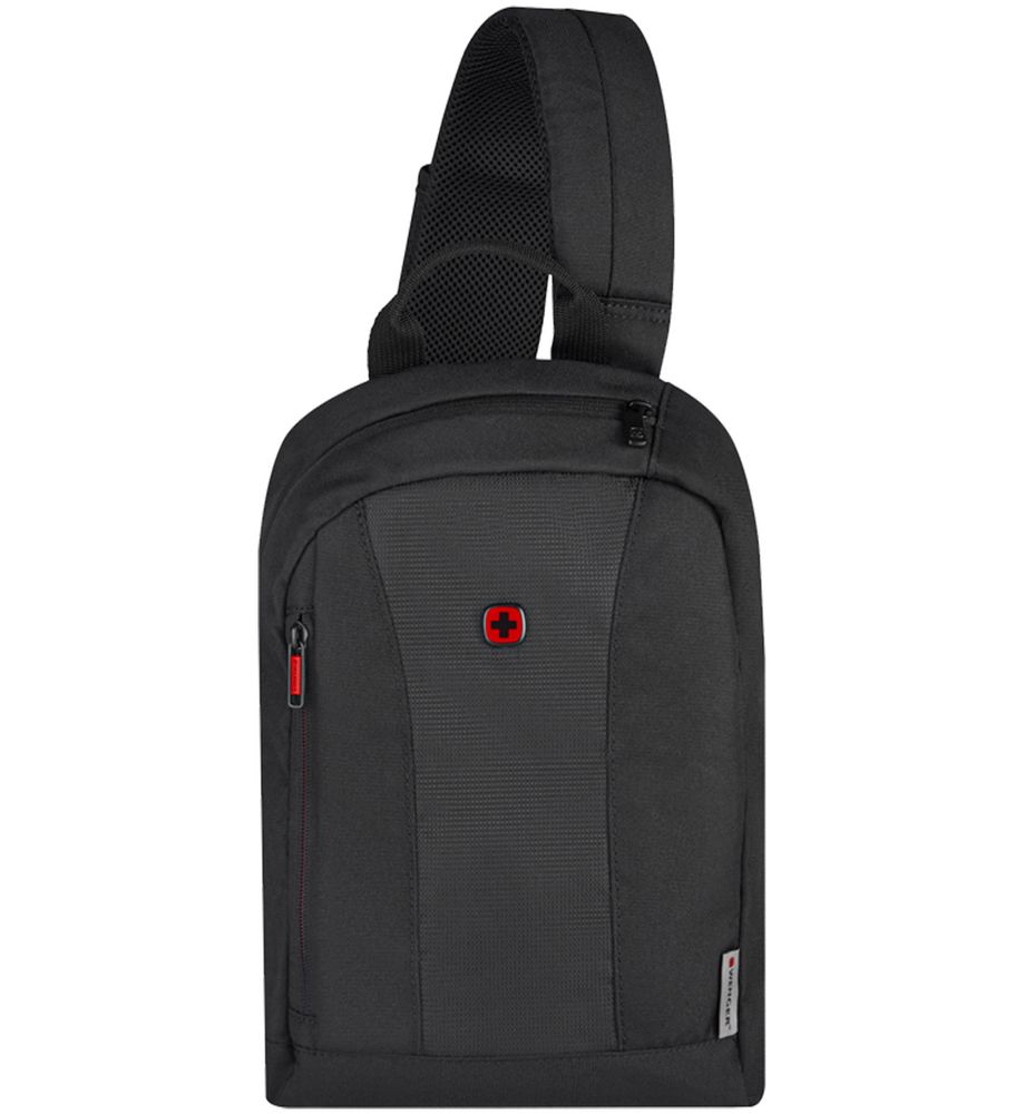 Рюкзак на одно плечо Wenger, черный / Миниатюра WWW (1000)